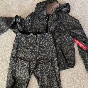 Good American track suit. Leggings and wind breaker style jacket size 3